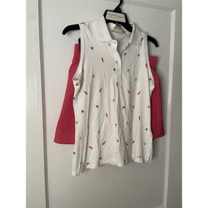 New Tommy Bahama Everyday Active Set Sleeveless Polo And Skort Skirt Small‎ Med